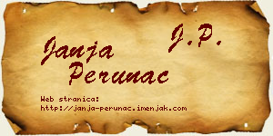 Janja Perunac vizit kartica